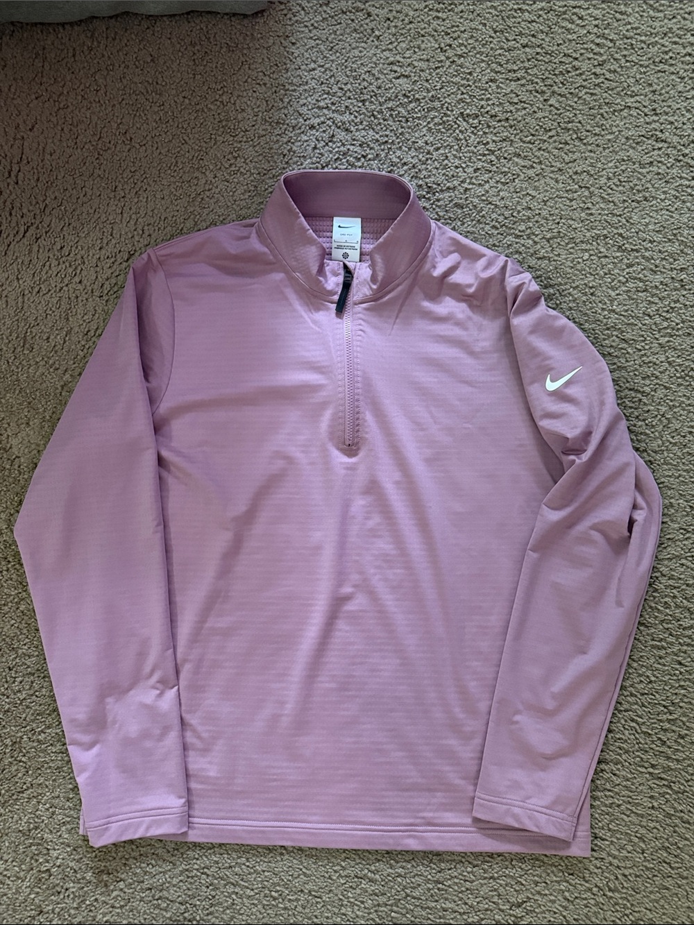 Nike Mauve Quarter-Zip Pullover